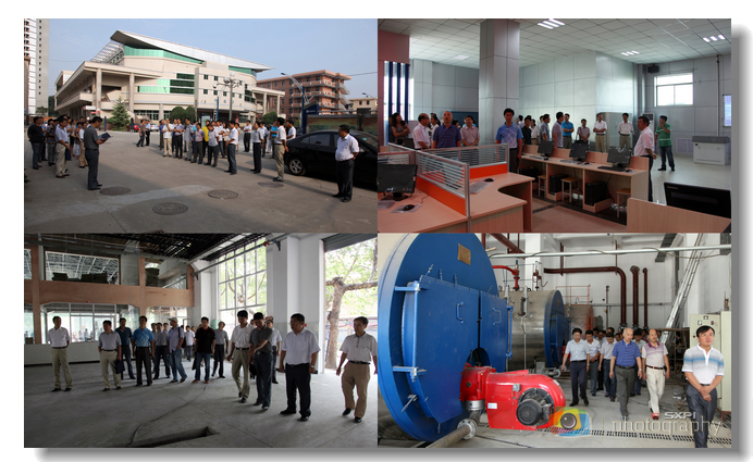 会前,与会人员参观暑期校园建设情况