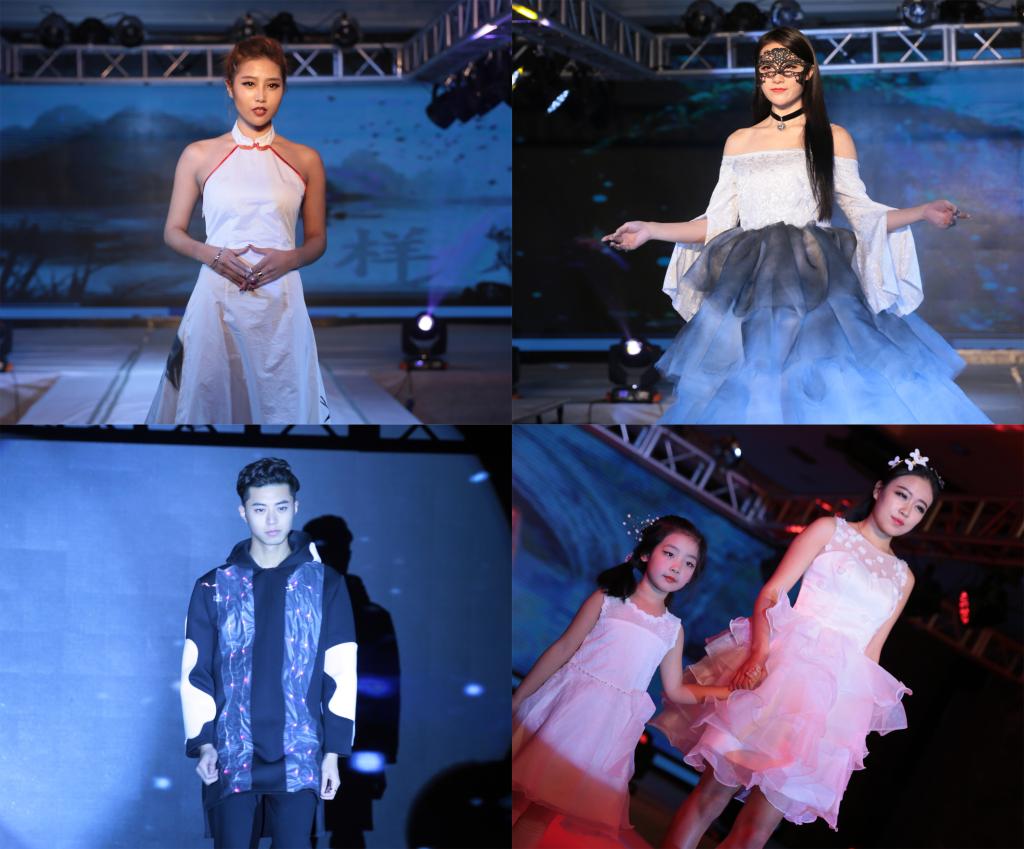 与会用人单位代表观看乐游棋牌服装专业学生毕业设计成果展示