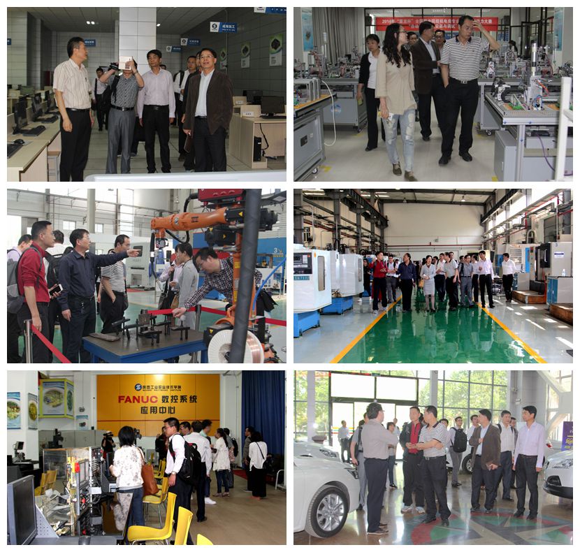 代表团一行到校后首先实地考察